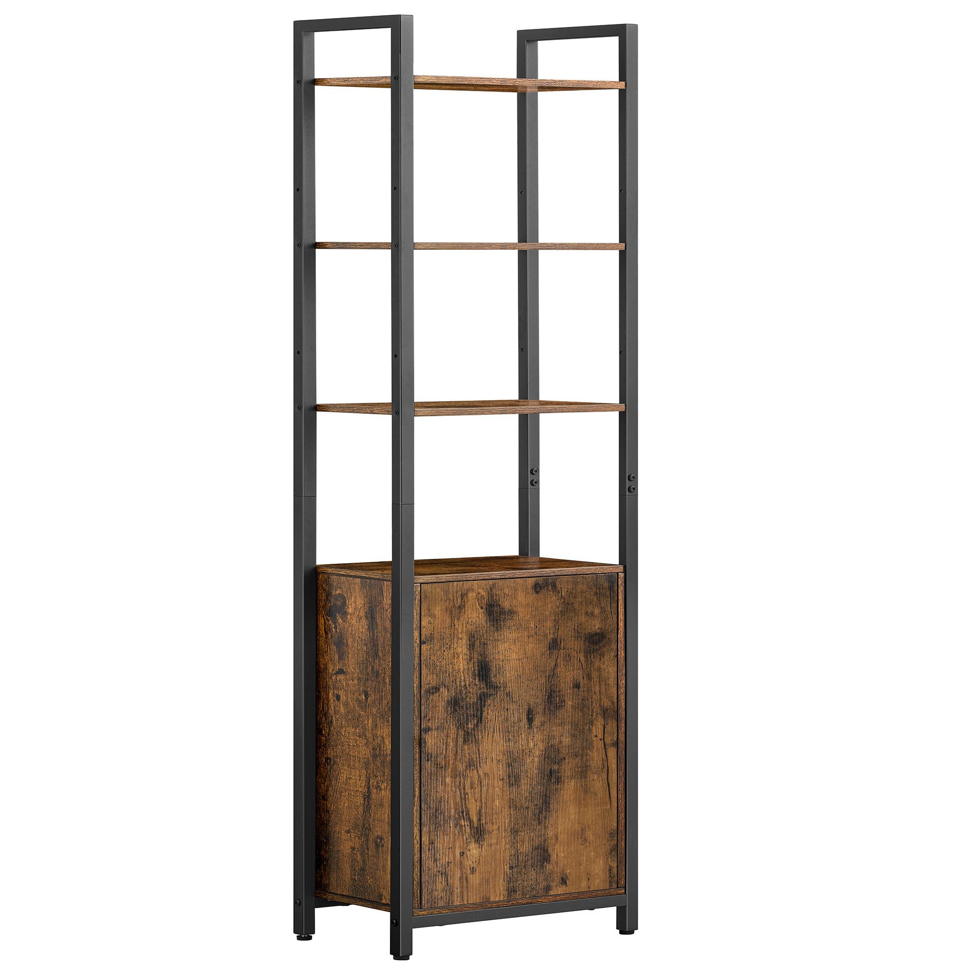 Regal Bookshelf - Schwarz/Braun, MODERN, Holzwerkstoff/Metall (40/159,5/24cm) - MID.YOU