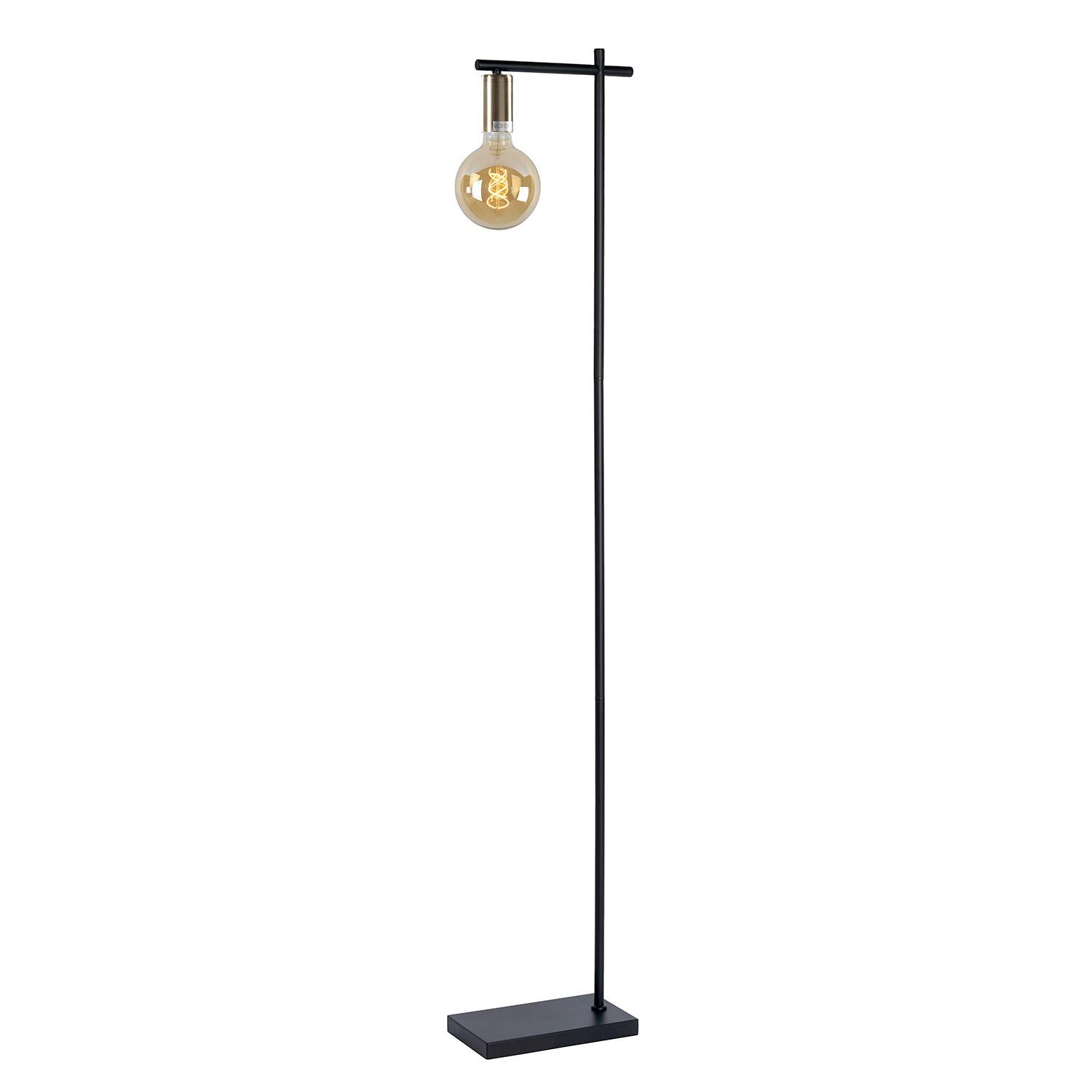 Stehleuchte Cross Schwarz Sahara L: 35 cm - Bernsteinfarben/Schwarz, KONVENTIONELL, Kunststoff/Metall (35/15/150cm)
