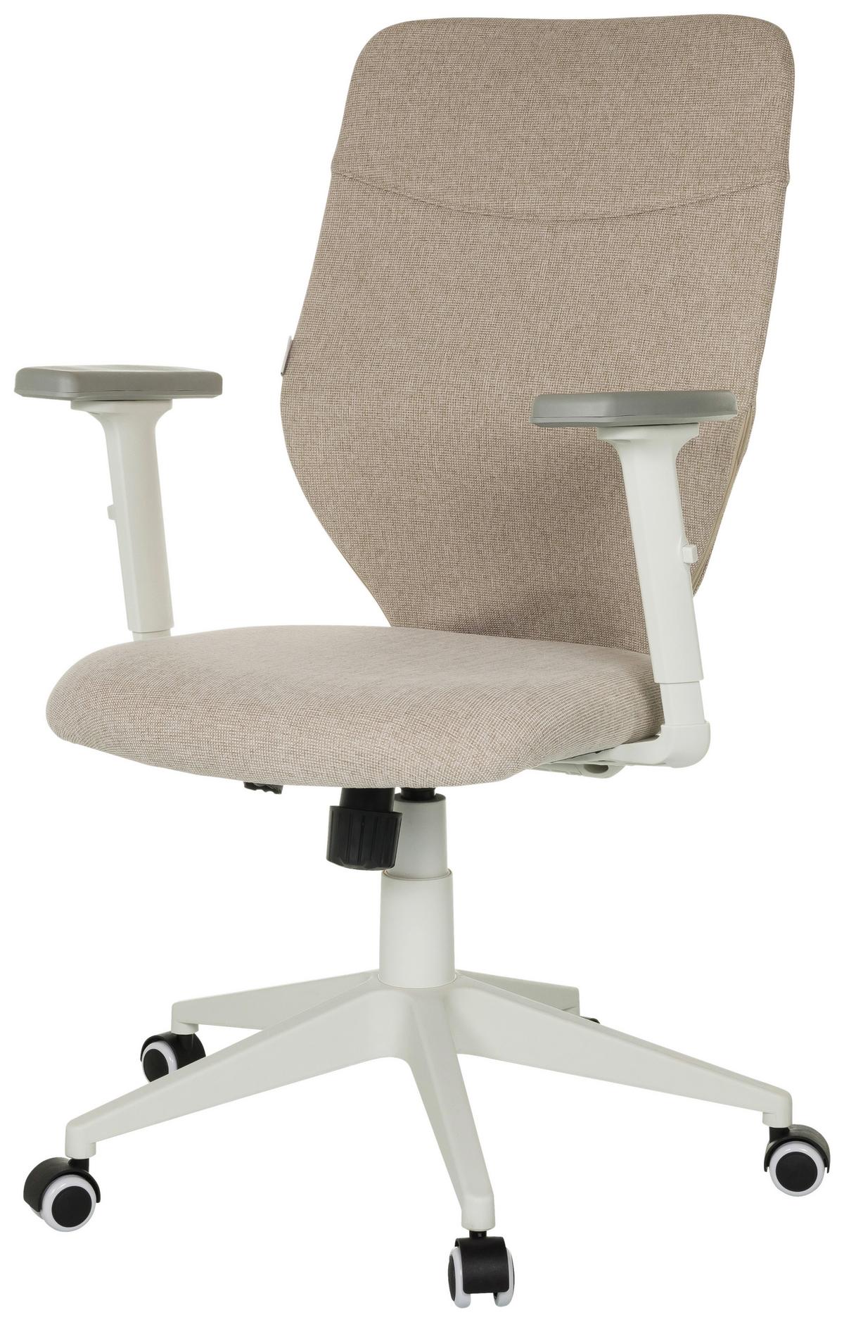 Drehstuhl Cossio II Beige B: 70 cm - Beige/Weiß, MODERN, Kunststoff/Textil (70/115/70cm) - MID.YOU