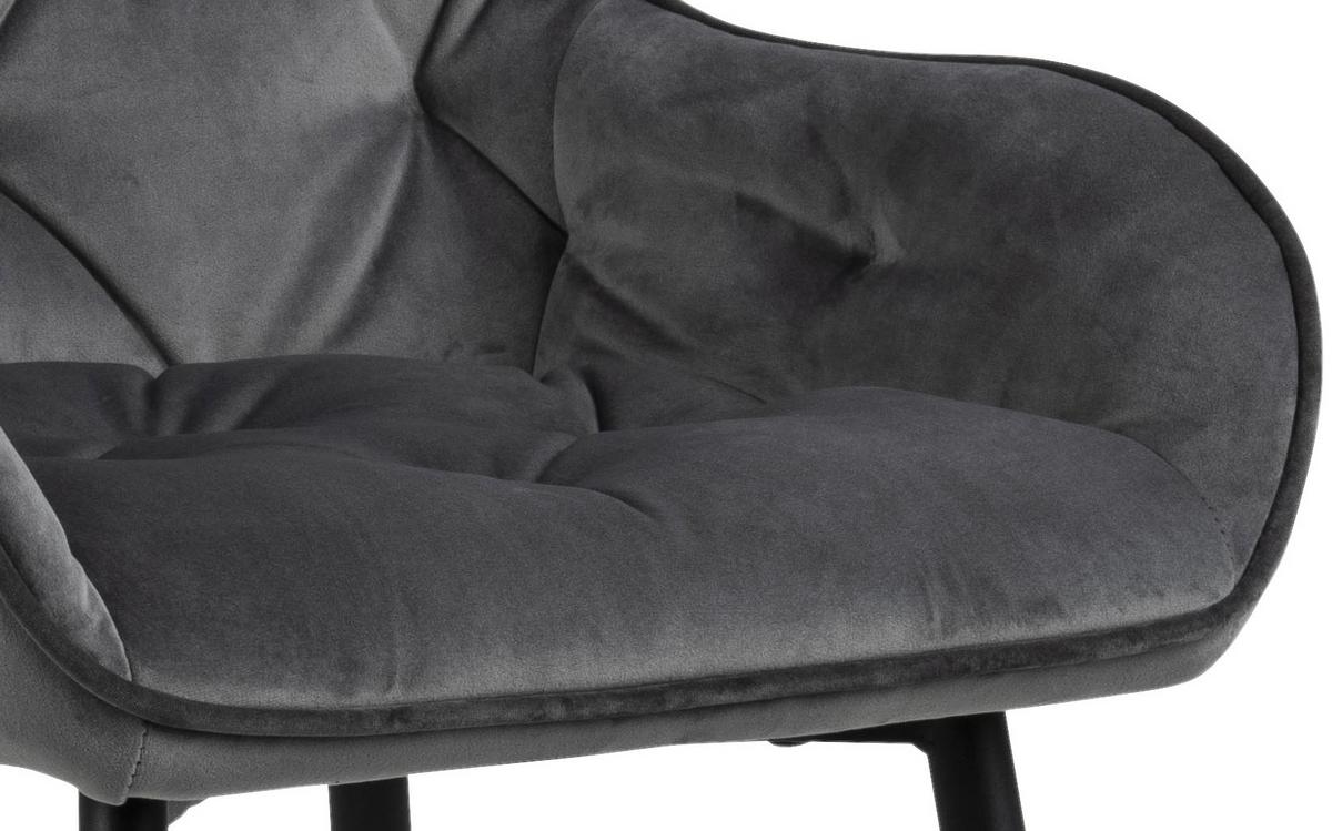 Barová židle BROOKE šedá - černá/tmavě šedá, Konvenční, kov/textil (55/103,5/52cm) - Livetastic