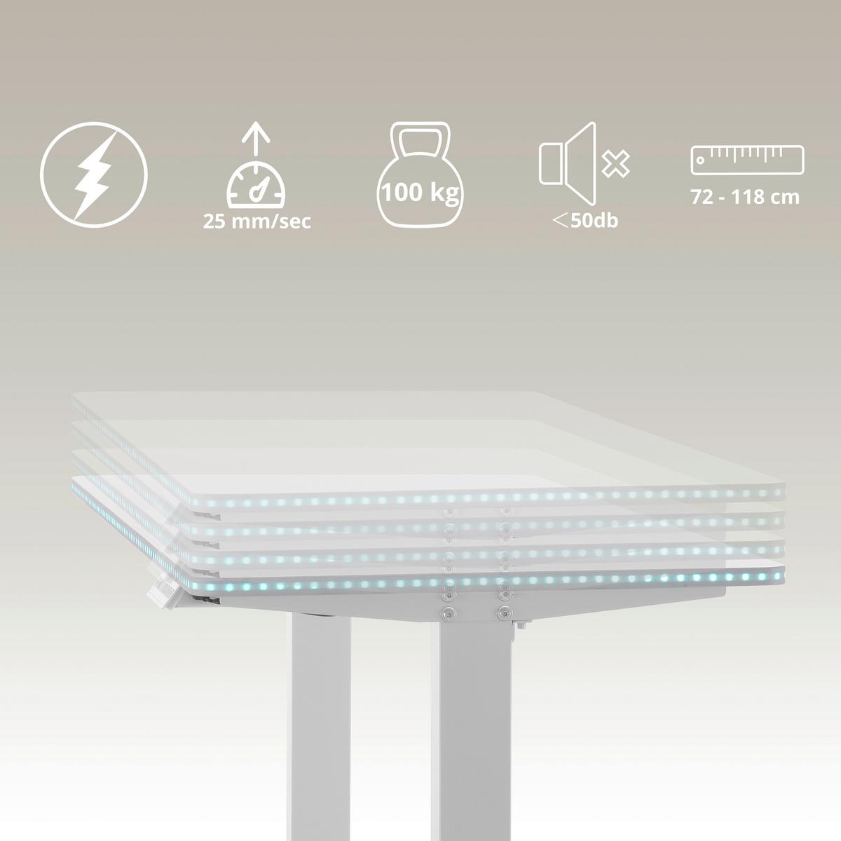 SCHREIBTISCH Worktime Weiß L: 120cm - Weiß, MODERN, Holz/Metall (120/60/72-118cm) - MID.YOU