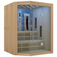 Infrarotkabine Kiruna 3-4 Personen - Naturfarben, Basics, Glas/Holz (160/210/160cm) - Sanotechnik