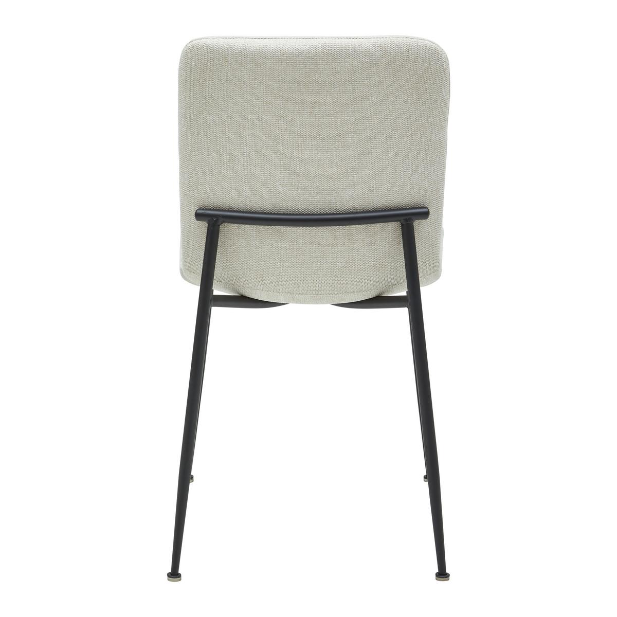 Jedálenská stolička NELE béžová - čierna/béžová, Modern, kov/drevo (43/83/56cm) - P & B