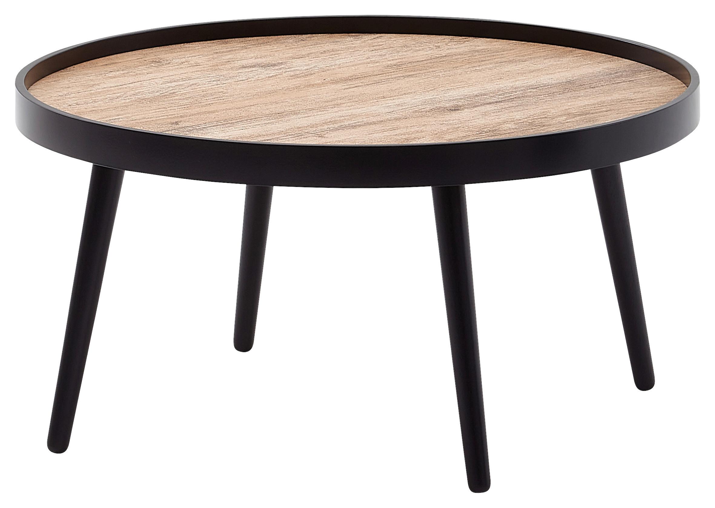 Konferenčný stolík p: 76cm - čierna, Modern, drevo/kompozitné drevo (76/76/40cm) - MID.YOU