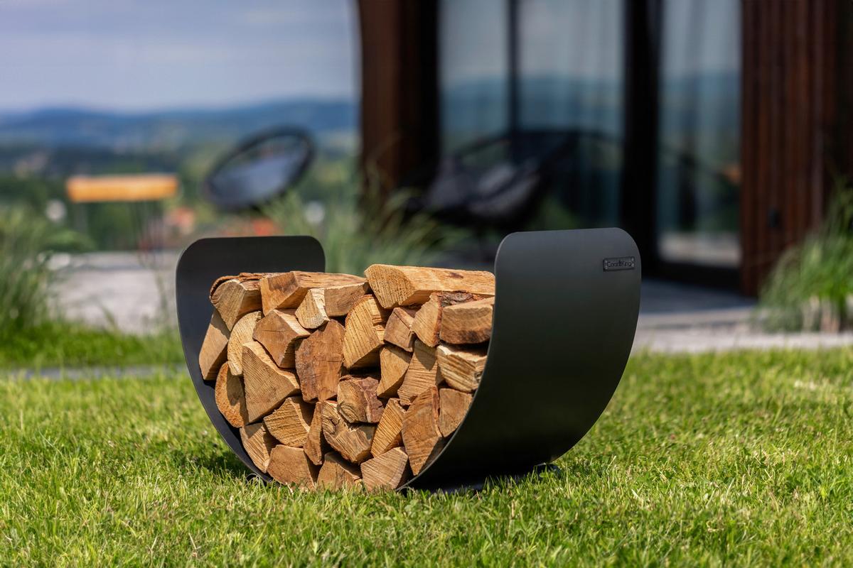 Kaminholzregal Kaminholzregal Turyn 70 - Schwarz, Basics, Metall (70/45cm)