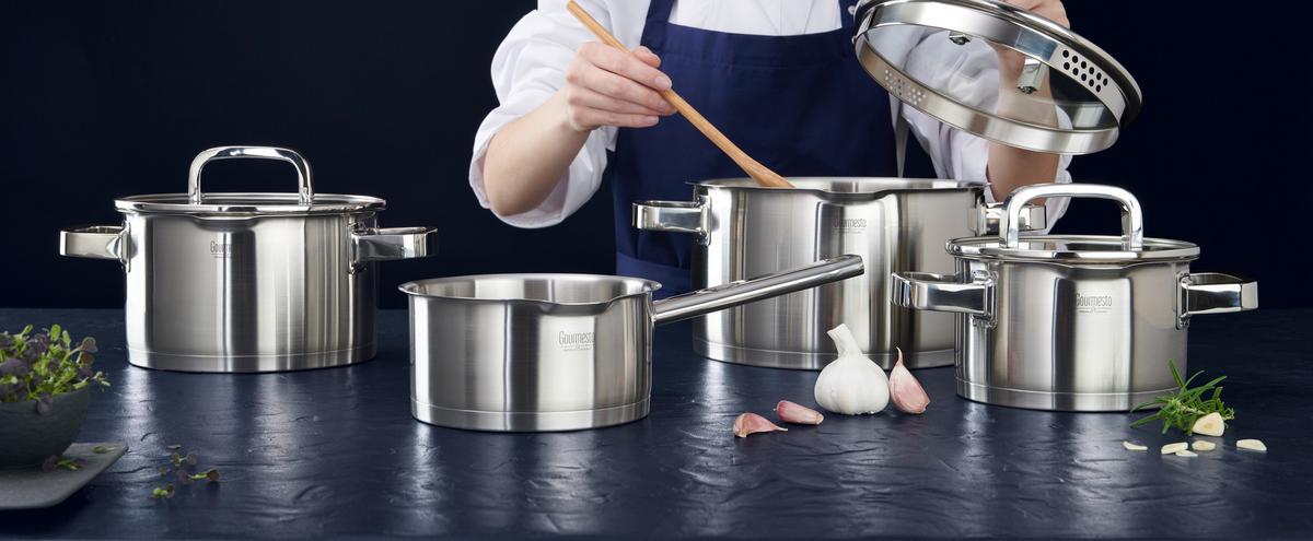 sada hrncov Silver Line, 7-dielna - číra/farba ušľachtilej ocele, Konventionell, kov/sklo - Gourmesto