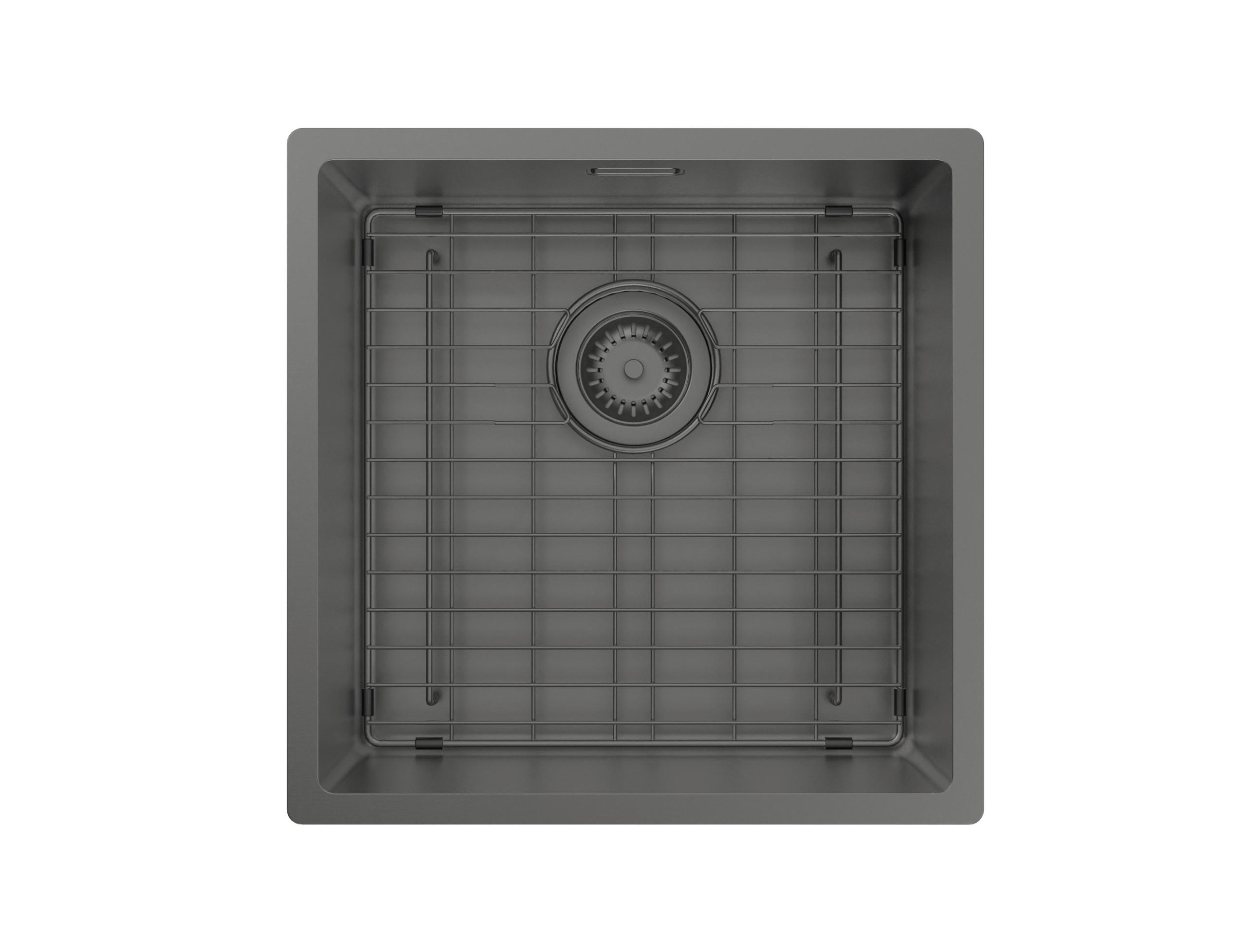 SPÜLE ARIA - Graphitfarben, Design, Metall (44/44cm) - Schütte