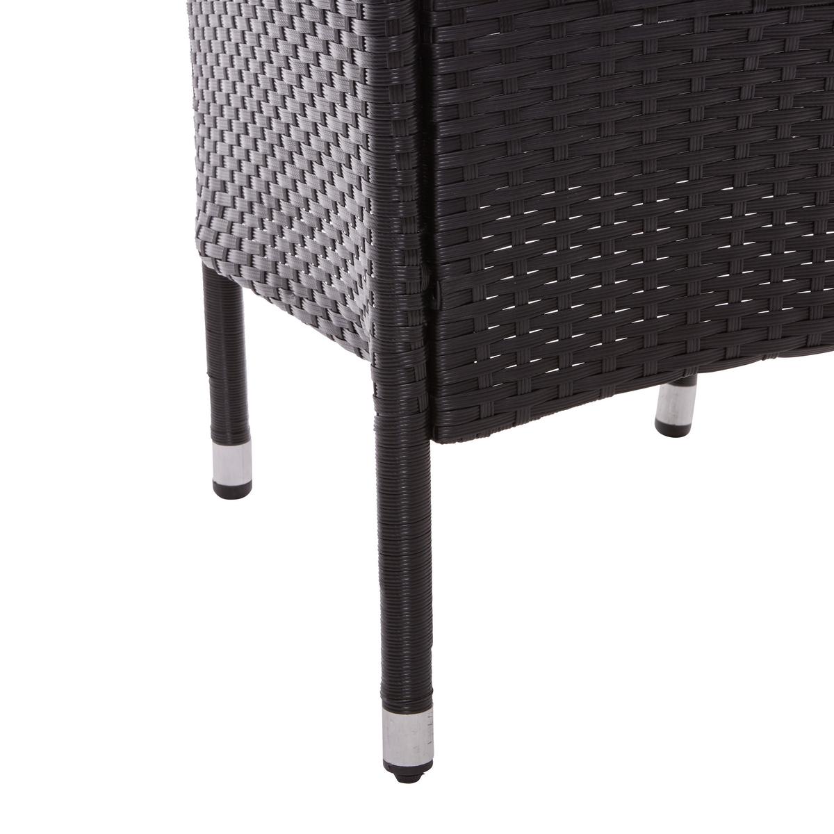 Gartengarnitur 9-Tlg Moa Polyrattan U. Holz mit Kissen - Beige/Schwarz, MODERN, Holz/Kunststoff - James Wood