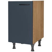 Spülenunterschrank Easytouch - Blau/Eichefarben, MODERN, Holzwerkstoff (45/87/56cm) - Nobilia
