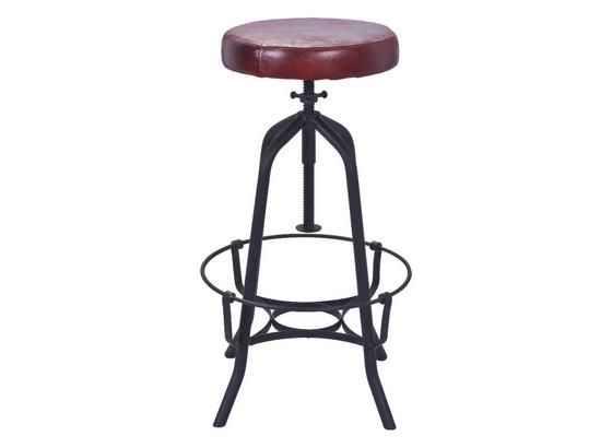 Barhocker Cardiff B: 46 cm Braun - Schwarz/Braun, Basics, Leder/Metall (46/78-95/46cm) - Livetastic Barhocker Cardiff B: 46 cm Braun - Schwarz/Braun, Basics, Leder/Metall (46/78-95/46cm) - Livetastic