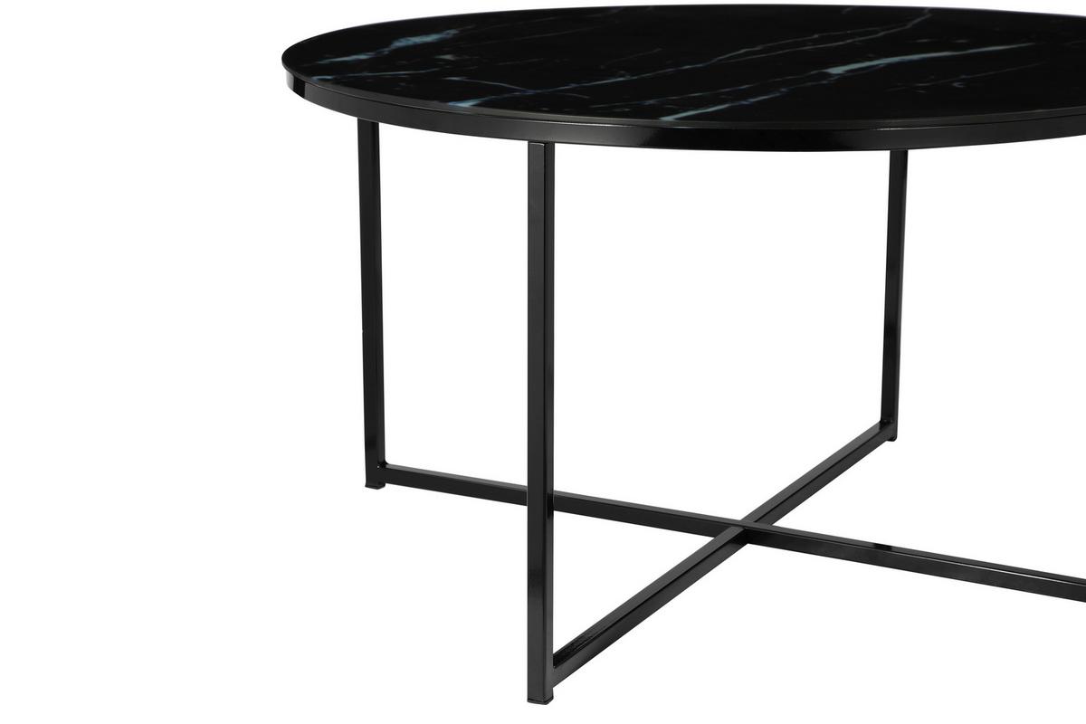 Couchtisch Schwarz D: 80 Cm - Schwarz, Design, Glas/Metall (80/80/45cm) - Livetastic