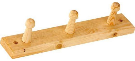 Hakenleiste Clip 3 - Kieferfarben, Design, Holz (30/5,5cm) Hakenleiste Clip 3 - Kieferfarben, Design, Holz (30/5,5cm)