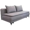 Schlafsofa Moliss Grau B: 202 cm - Schwarz/Grau, Basics, Textil (202/98/78cm) - Livetastic