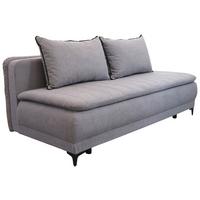 Schlafsofa Moliss Grau B: 202 cm - Schwarz/Grau, Basics, Textil (202/98/78cm) - Livetastic