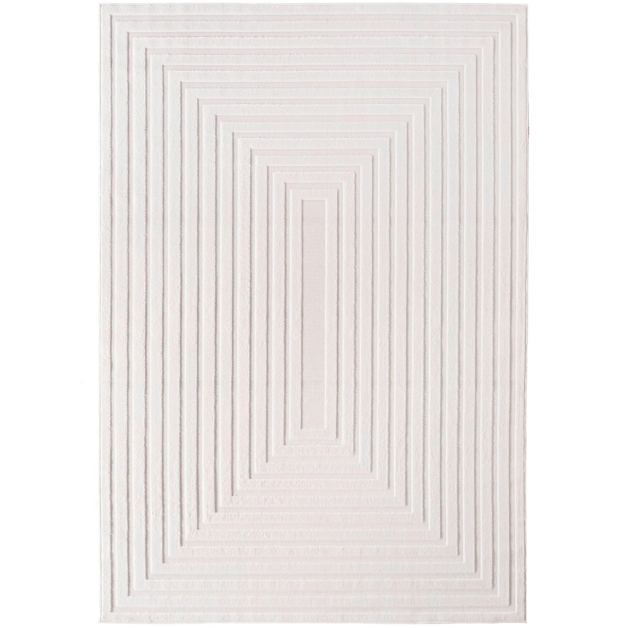 Flachwebteppich, Creme Doha - Creme, Design, Textil (120/170cm)