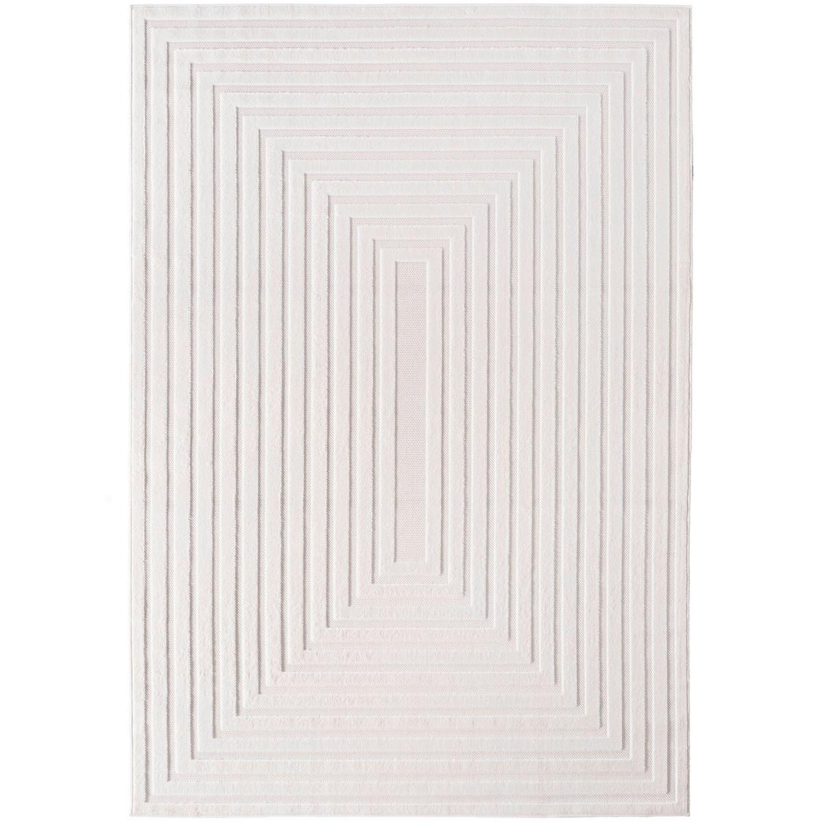 Flachwebteppich, Creme Doha - Creme, Design, Textil (240/340cm)