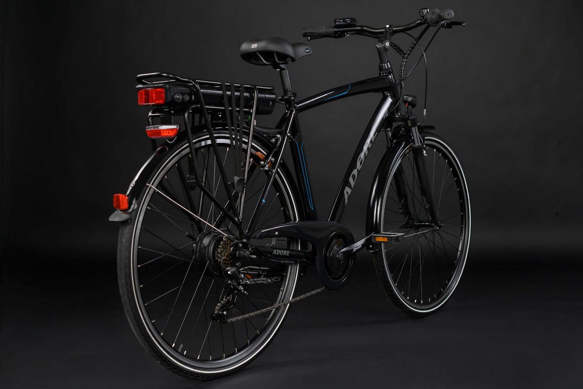 Elektrofahrrad 28 Zoll, 80 Km - Schwarz, MODERN, Metall