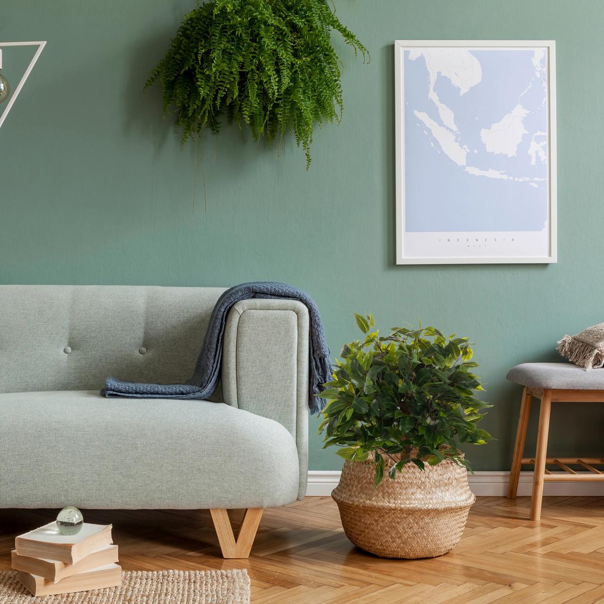 Kunstpflanze Grün/braun B: 40 Cm - Weiß/Braun, MODERN, Kunststoff (40/65/40cm) - MID.YOU