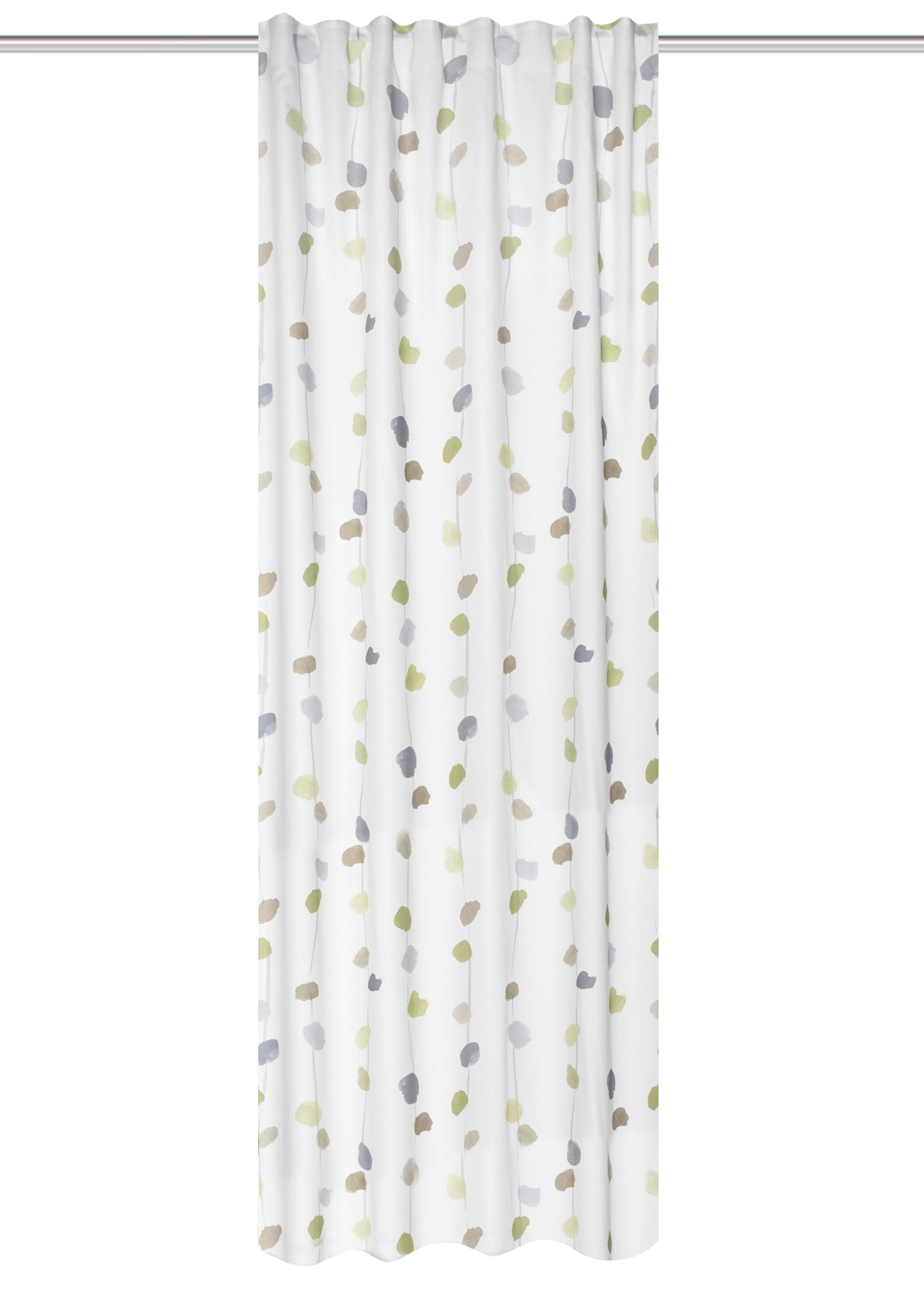 Fertigvorhang Effie - Grün, KONVENTIONELL, Textil (135/245cm)