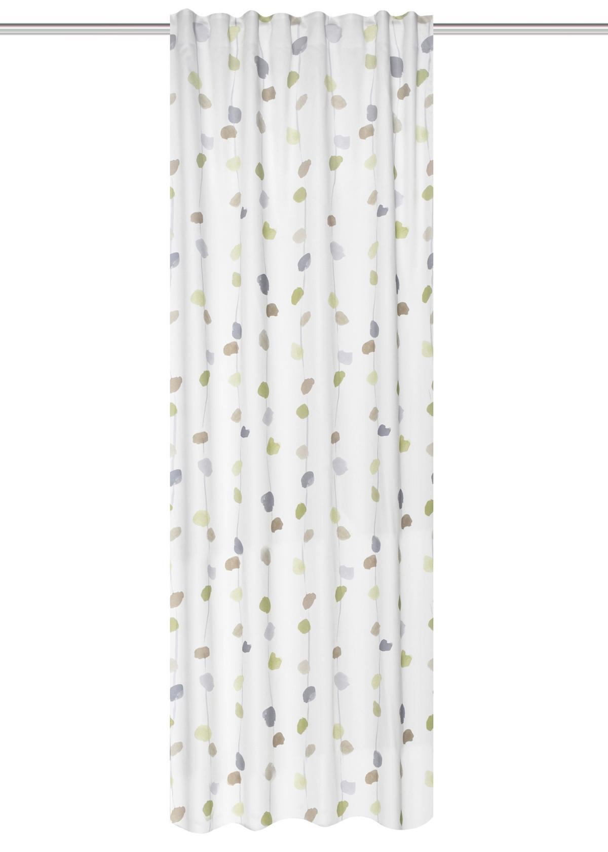 Fertigvorhang Effie - Grün, KONVENTIONELL, Textil (135/245cm)