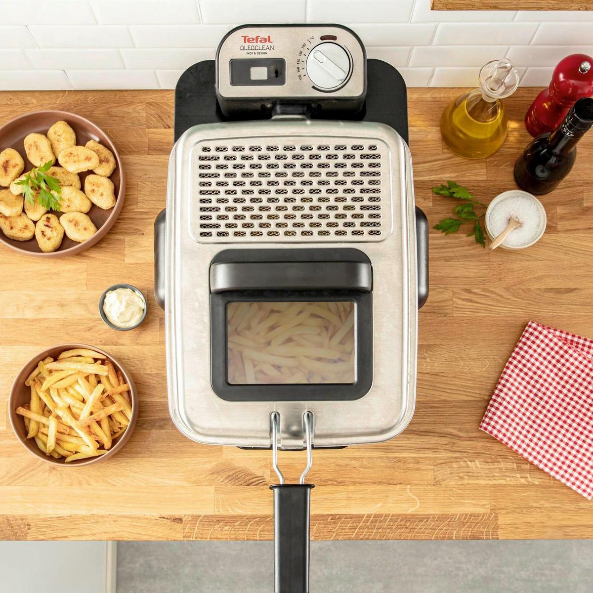 FRITTEUSE 3,5 Liter - Edelstahlfarben, Basics, Kunststoff/Metall (42.1/29.4/34.5cm) - Tefal