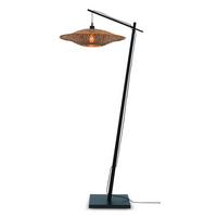 Stehleuchte Bali/f/ad/b/6015/bn - Schwarz/Naturfarben, Trend, Holz (60/176cm) - Good & Mojo