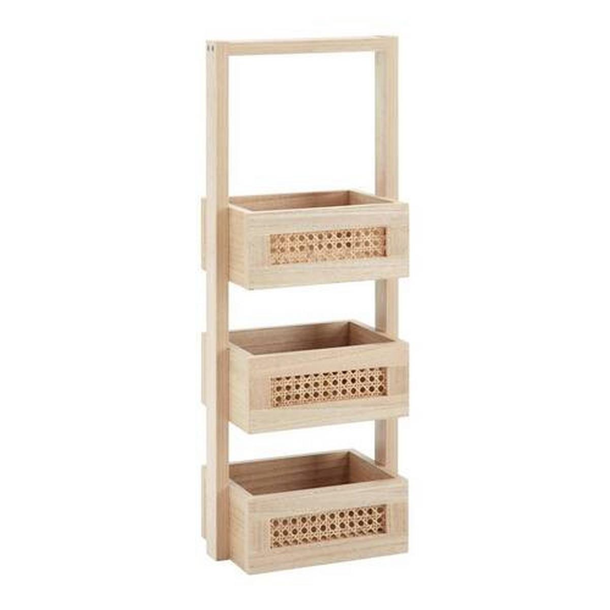 Regál DENIS - prírodná farba, Modern, drevo/kompozitné drevo (26,5/70,5/18cm) - Bessagi Home