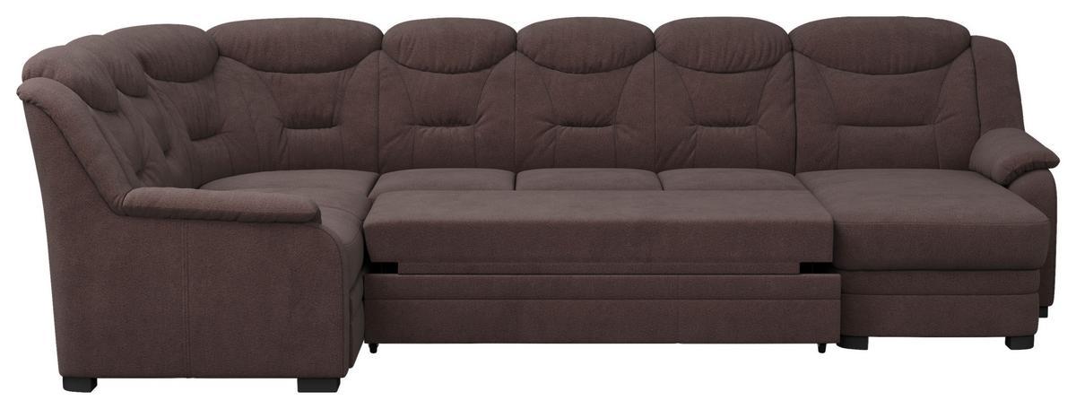 Sedacia súprava MARCUS, ľavá, hnedá ženilka - hnedá/čierna, Basics, textil/plast (211/330/162cm) - MID.YOU