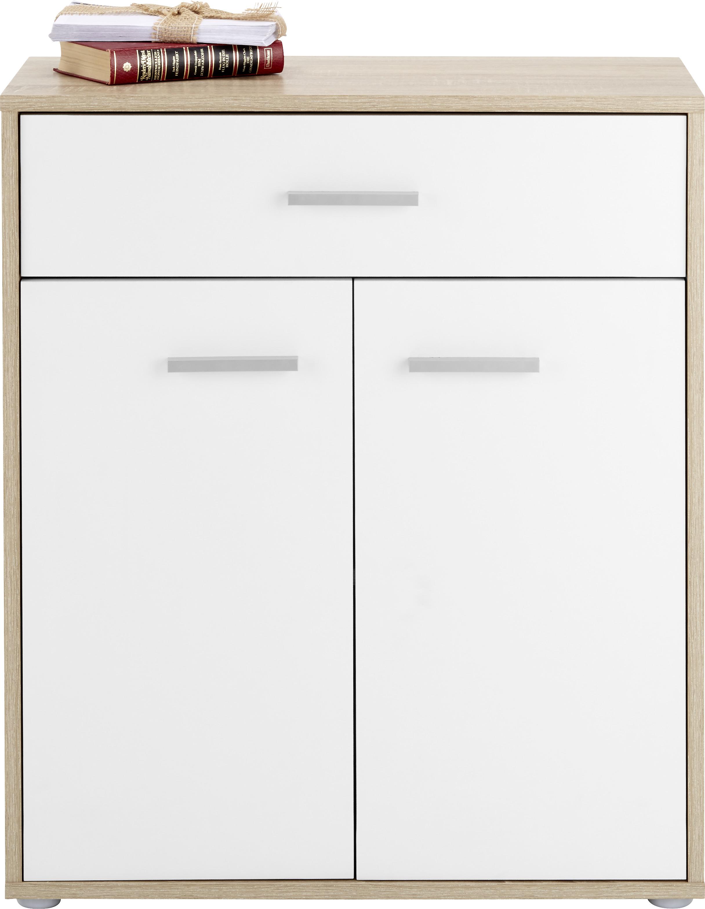Komoda Andrea - čierna/farby duba, Moderný, kompozitné drevo/plast (68/80/34cm)