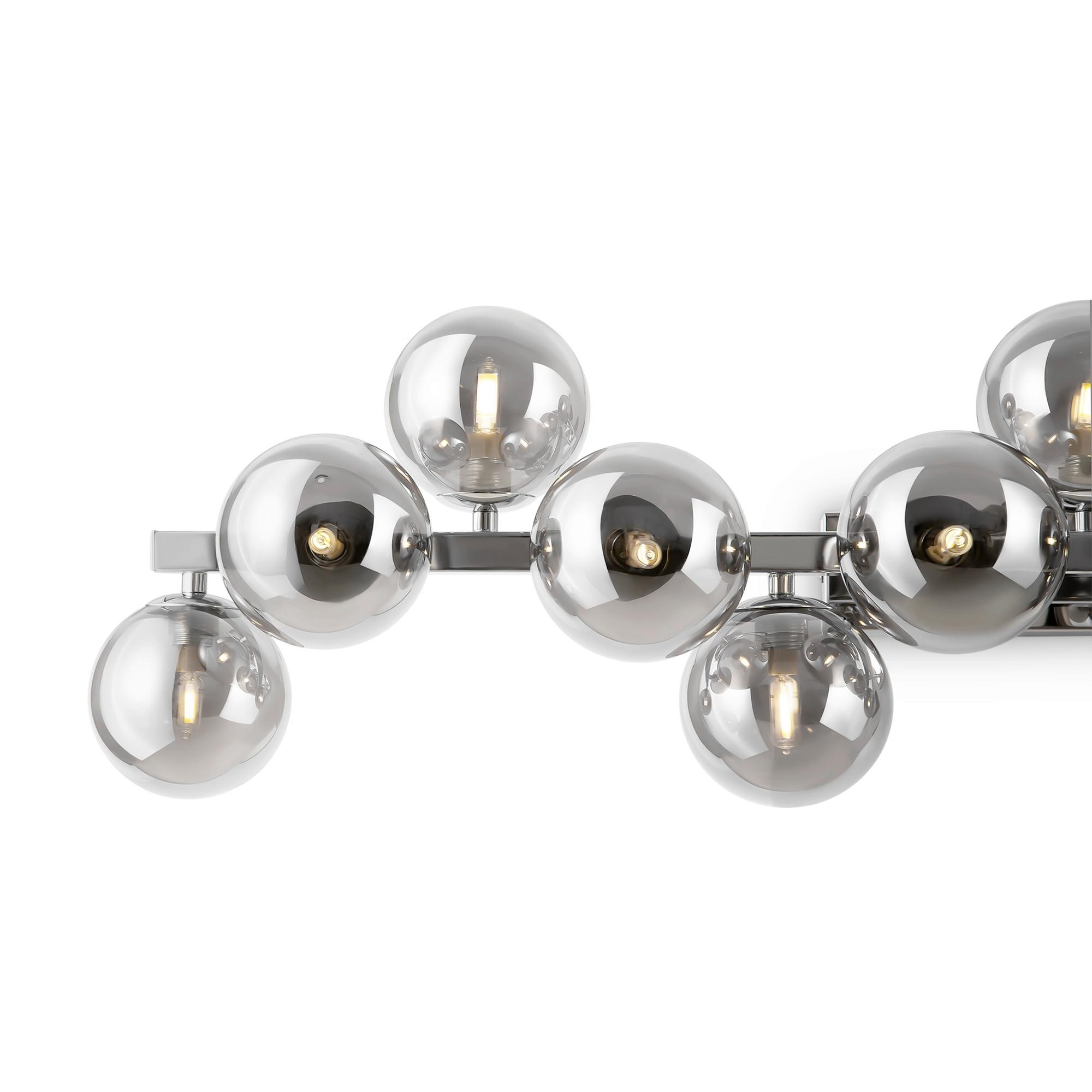 Wandleuchte Dallas - Chromfarben/Grau, Trend, Glas/Metall (24/95/23cm) - MAYTONI