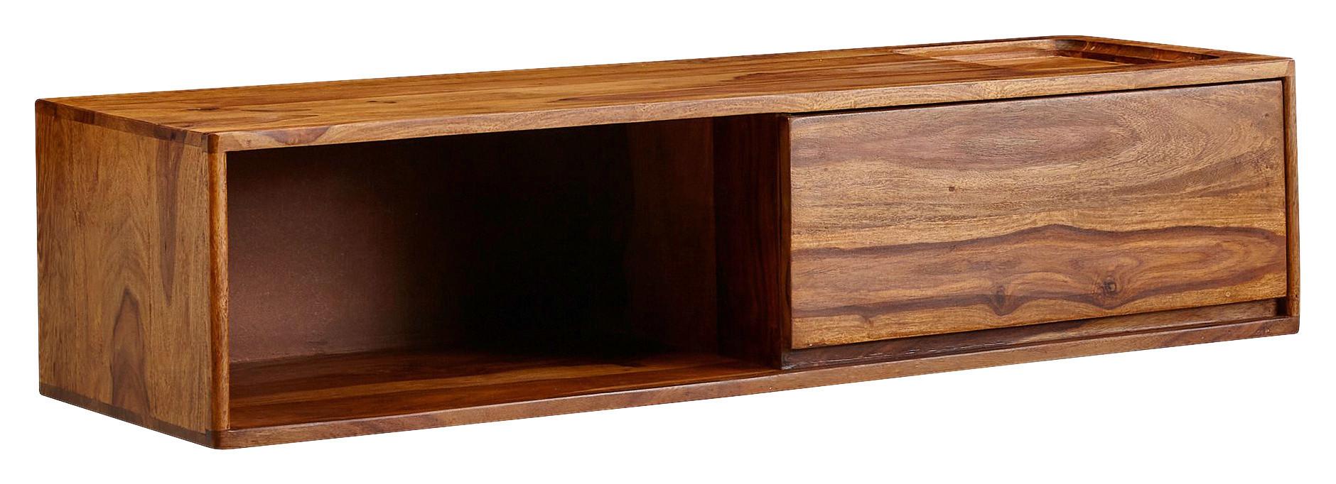 TV komoda z masívneho dreva sheesham š: 108cm - farba indického palisandra, Modern, drevo (108/25/34cm) - MID.YOU
