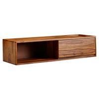 TV komoda z masívneho dreva sheesham š: 108cm - farba indického palisandra, Modern, drevo (108/25/34cm) - MID.YOU