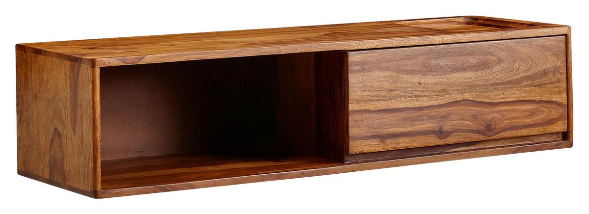 TV komoda z masívneho dreva sheesham š: 108cm - farba indického palisandra, Modern, drevo (108/25/34cm) - MID.YOU