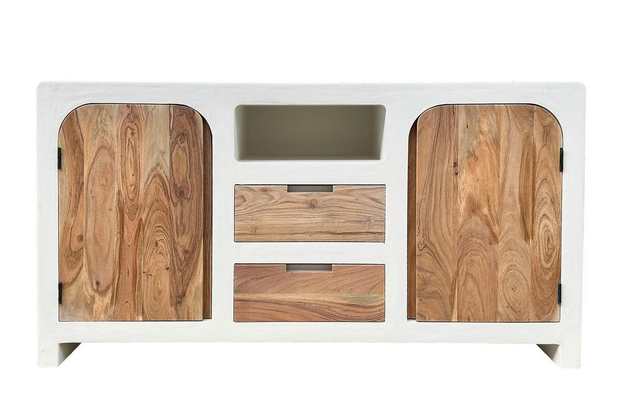 SIDEBOARD Naturfarben/Weiß B: 150cm - Weiß/Naturfarben, Design, Holz/Holzwerkstoff (150/80/40cm) - MID.YOU