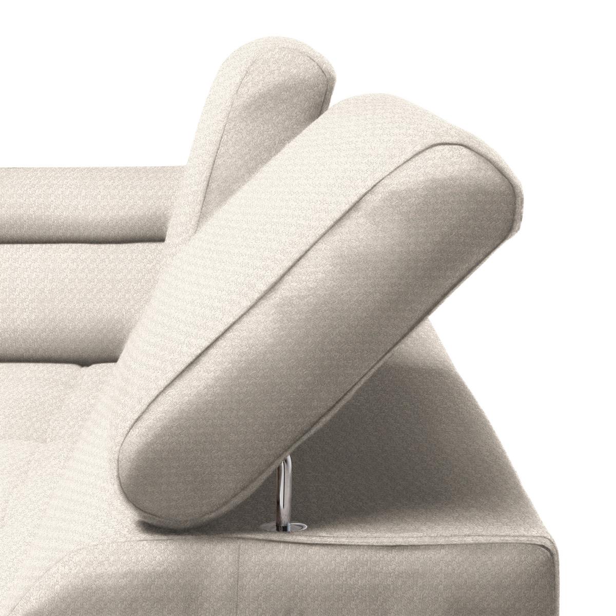 Rohová sedačka GRINALDI, levá, perleťová - černá/perleť, Moderní, textil/plast (206/283cm) - Premium Living