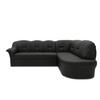 Ecksofa Papenburg Schwarz Lederlook - Schwarz, KONVENTIONELL, Textil (243/180cm) - MID.YOU