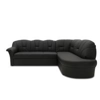 Ecksofa Papenburg Schwarz Lederlook - Schwarz, KONVENTIONELL, Textil (243/180cm) - MID.YOU