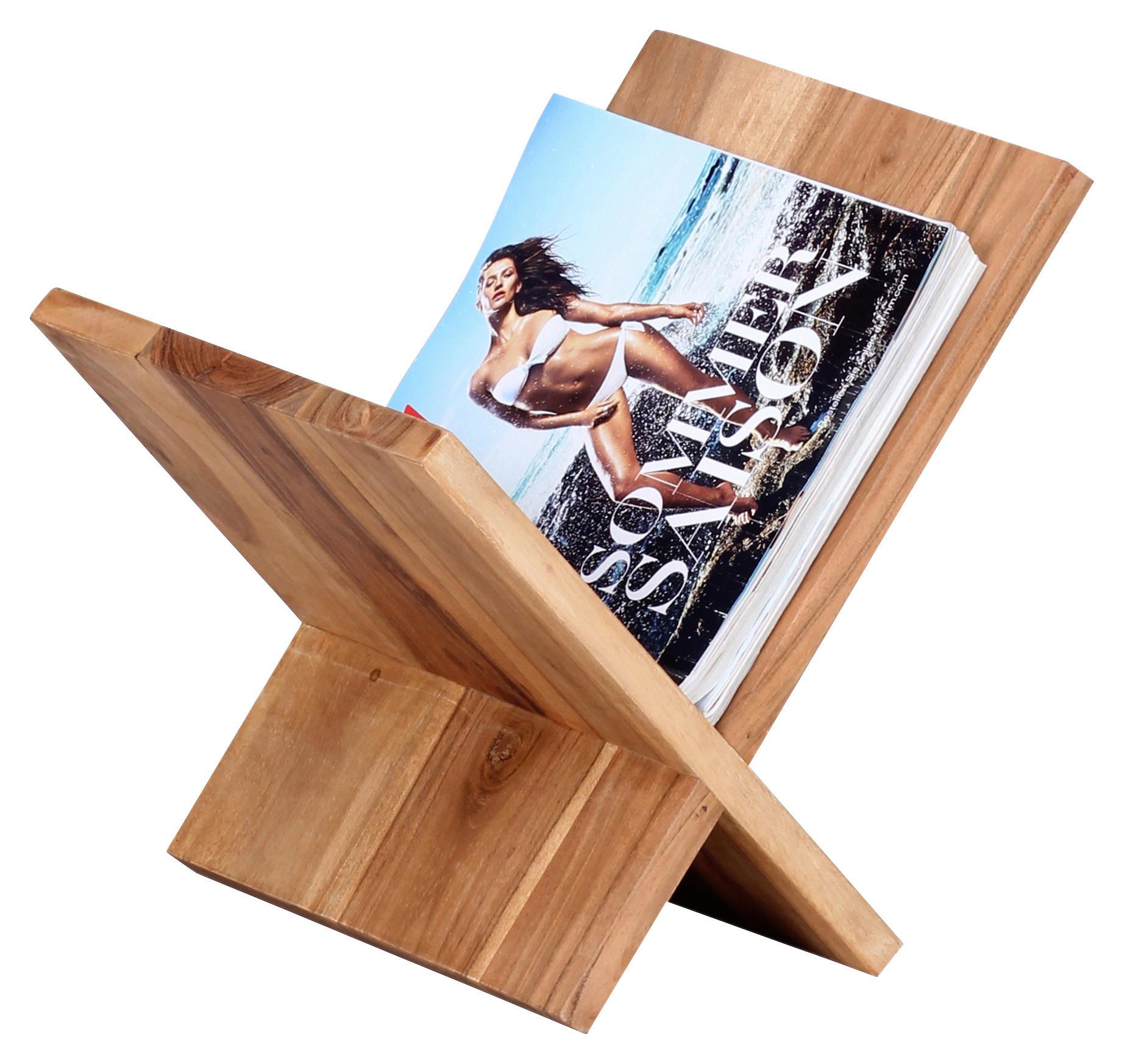 Zeitungsständer Mumbai B: 29 Cm Akazie - Akaziefarben, MODERN, Holz (29/31/28cm) - MID.YOU