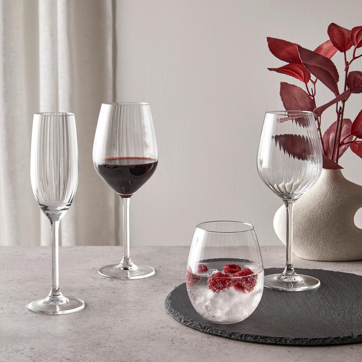 Sada sklenic ROSEMARY - RED - čiré, Moderní, sklo - Mömax