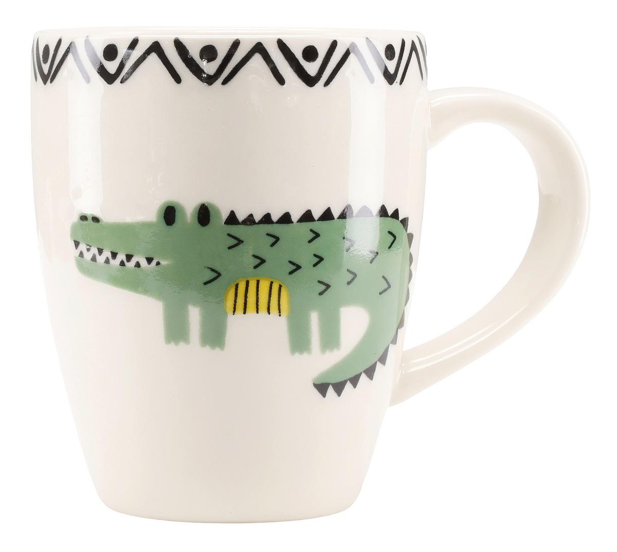 Kinderbecher Steinzeug Safari 4 -Teilig., ca. 250 ml - Multicolor, Basics, Keramik - Creatable