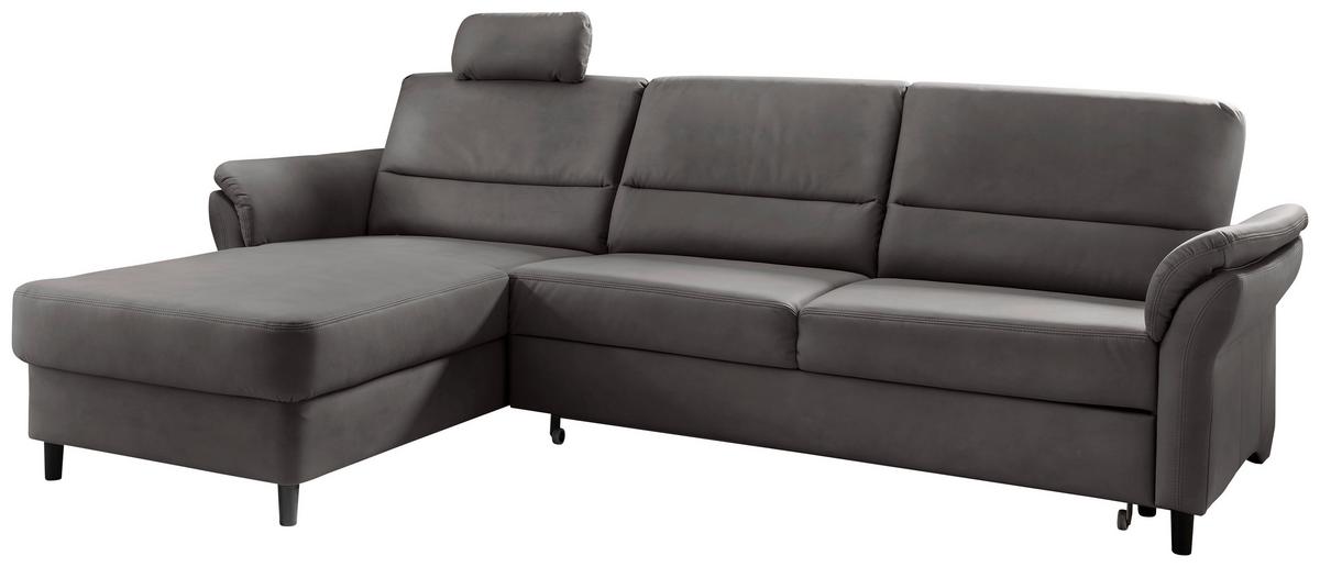 Ecksofa Cavoli Anthrazit S: 176x279 cm - Anthrazit/Schwarz, MODERN, Textil (176/279cm) - Livetastic