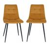 Stuhl-Set Middelfart Senfgelb B: 44 cm - Senfgelb/Schwarz, MODERN, Textil/Metall (44/86/55cm) - MID.YOU