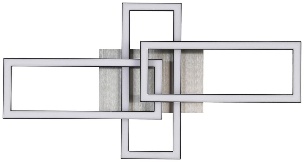Led-deckenleuchte Ivona - Schwarz/Nickelfarben, MODERN, Kunststoff/Metall (63/34/8cm) - Luca Bessoni