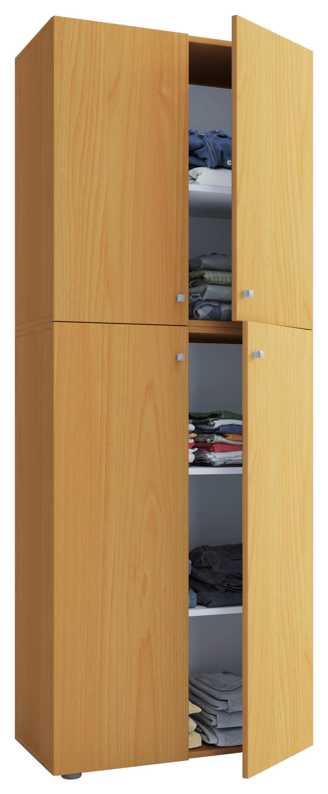 Mehrzweckschrank Vandol Buche Dekor BxH 70x178 cm - Buchefarben/Schwarz, Basics, Holzwerkstoff (70/178/40cm) - MID.YOU