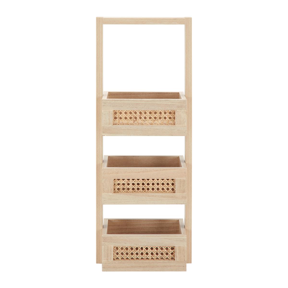 Regál DENIS - přírodní barvy, Moderní, dřevo/kompozitní dřevo (26,5/70,5/18cm) - Bessagi Home