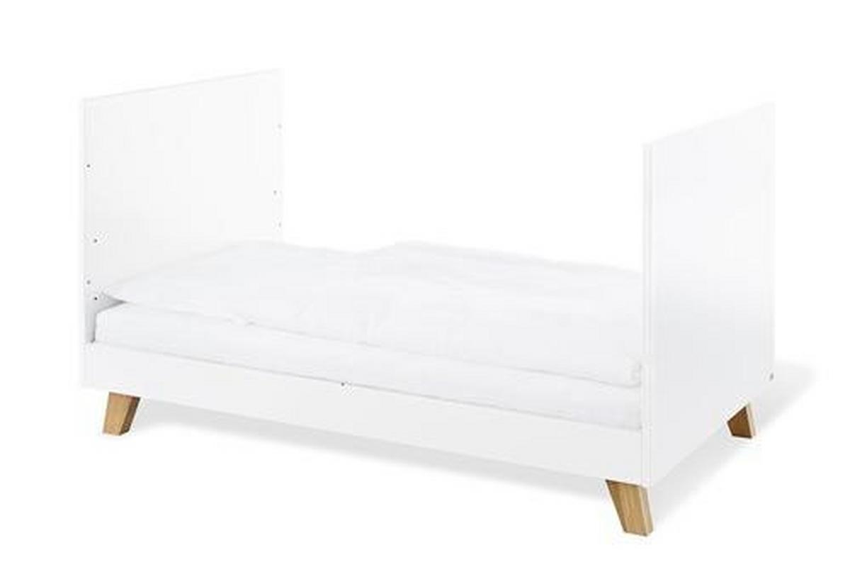 Gitterbett 113420 Pan - Eichefarben/Weiß, Design, Holz/Holzwerkstoff (145/75/93cm) - Pinolino