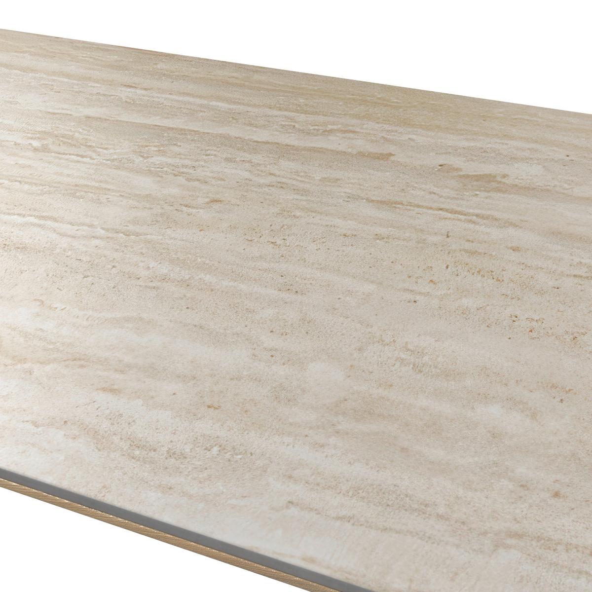 Jídelní stůl Kiano, š: 220 cm - krémová/přírodní barvy, Moderní, dřevo/kompozitní dřevo (220/76/105cm) - Bessagi Home