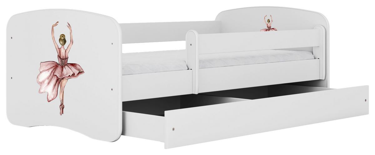 Kinder-/Juniorbett Babydreams inkl. Matratze 80x160 - Birkefarben/Weiß, MODERN, Holz/Holzwerkstoff (80/160cm) - MID.YOU
