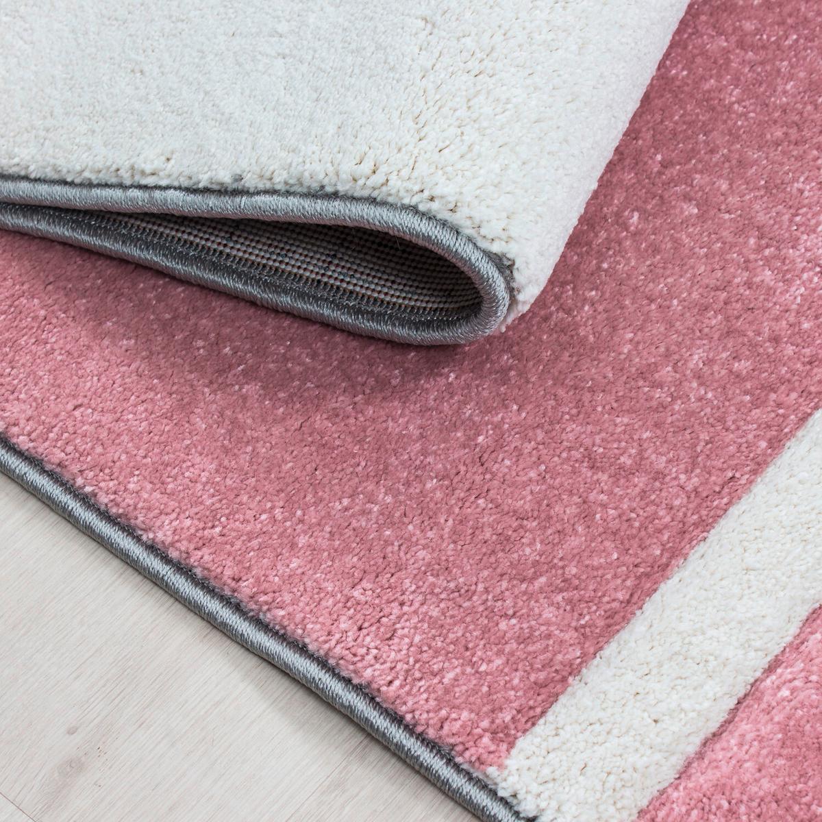 Flachwebteppich Hawaii - Pink, Design, Textil (280/370cm) - Novel