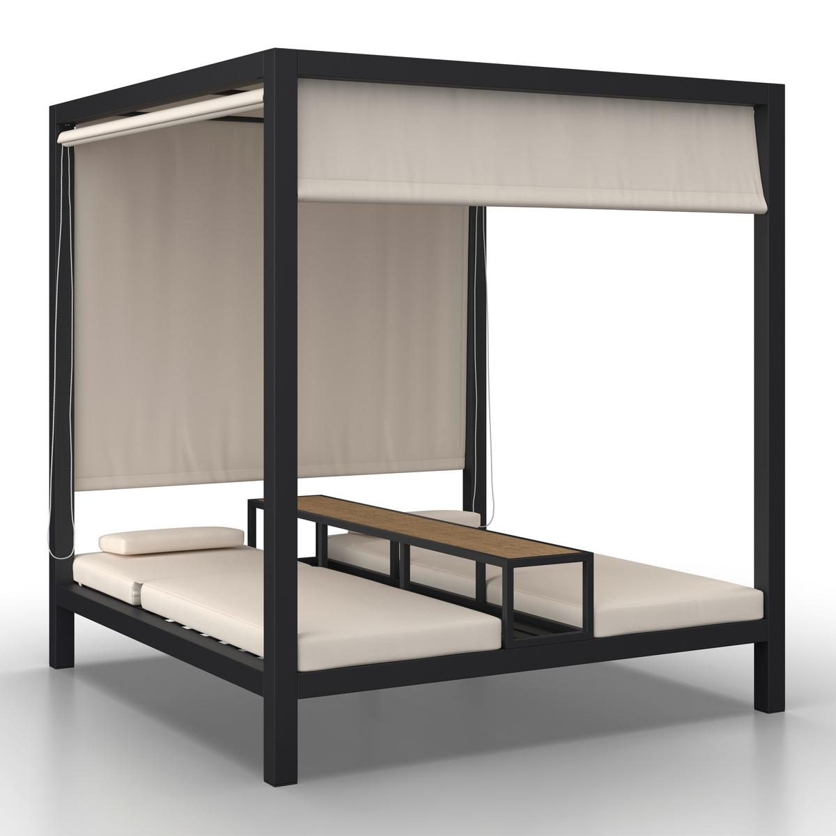 ZÁHRADNÁ POSTEĽ FELIPA - prírodná farba/béžová, Modern, kov/textil - Bessagi Garden